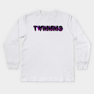 Twinning Purple and Pink Kids Long Sleeve T-Shirt